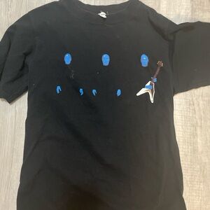 Blue Man Group Black Graphic T-Shirt with Blue Accents
